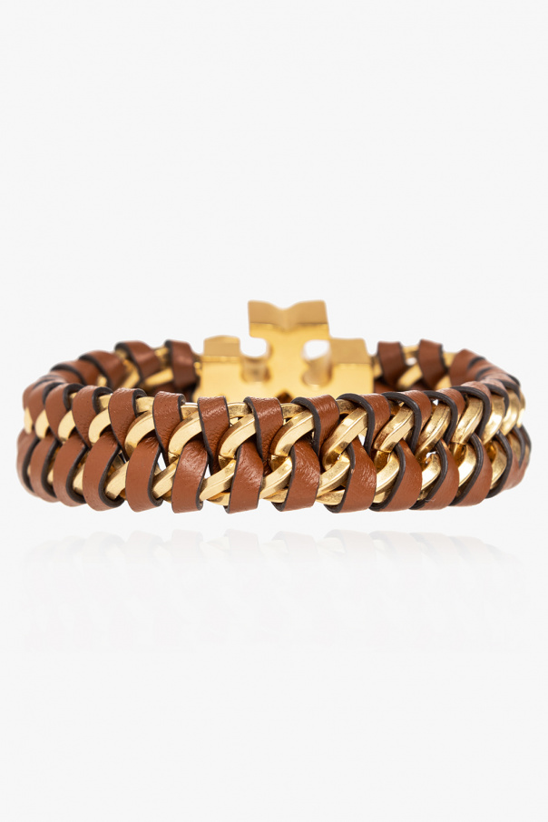 ‘Roxanne’ bracelet with woven leather Tory Burch Vitkac KR
